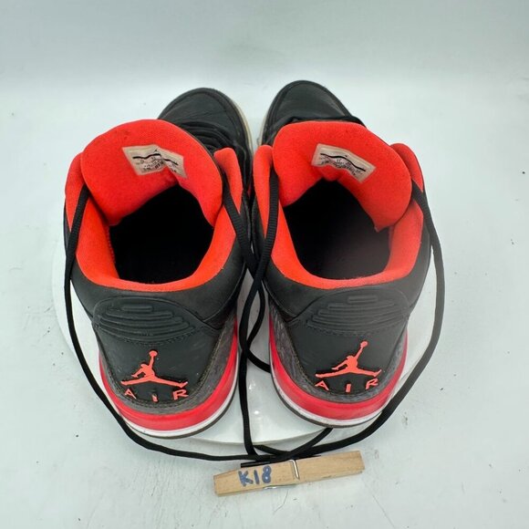 Nike Air Jordan 3 III Retro Crimson Size 12 136064-005 Black Red Bright Shoes - Picture 9 of 11